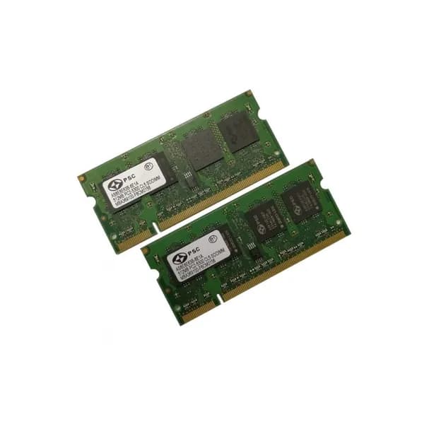 Оперативная память DDR2, 667 МГц, 2 x до 1 ГБ (PSC AS6E8E63B-6E1A  (Kit 2x512Mb))