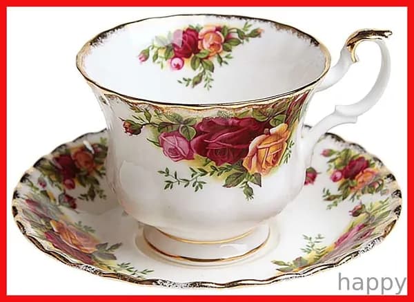 Чайная пара "Розы старой Англии&Фарфор, Royal Albert, Великобритания, вторая половина 20 века