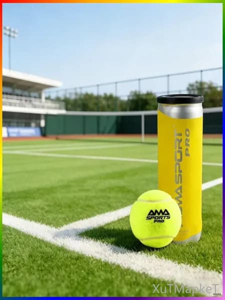 Профессиональные мячи для падел AMA SPORT PRO 45% натуральная шерсть, износостойкие теннисные мячи для турниров и повседневных тренировок в упаковке-тубе