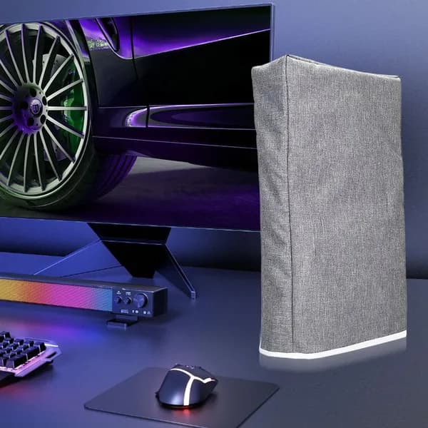 Чехол вертикальный пылезащитный для PS5 Pro 2024, оксфорд 1680D, серый