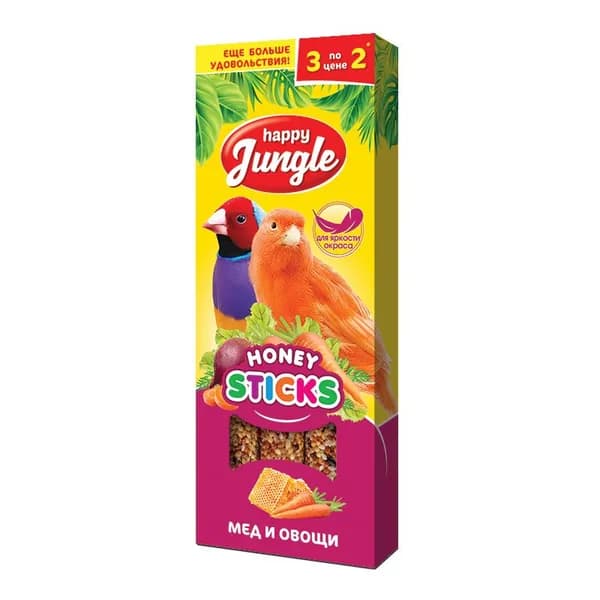 HAPPY JUNGLE Палочки для канареек и экзотов 3 шт