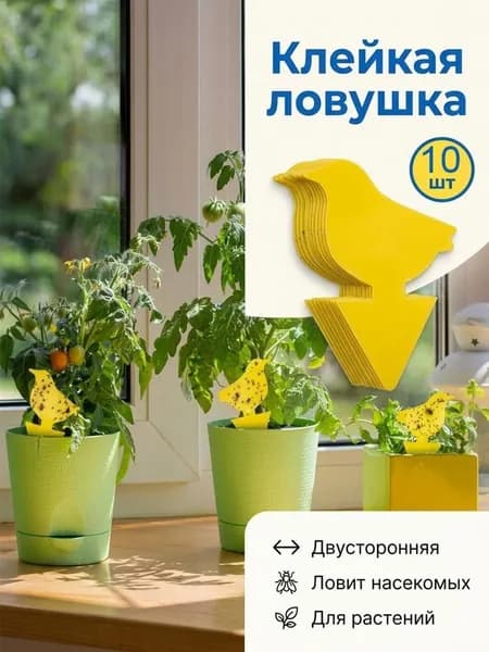 10 шт. двусторонних клейких ловушек для насекомых