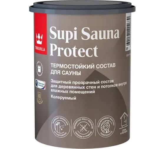 Состав для сауны Tikkurila SUPI SAUNA PROTECT EP п/мат 0,9л 700014050