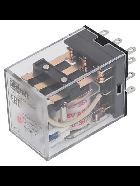 Промежуточное реле 3-контактное, с led индикацией