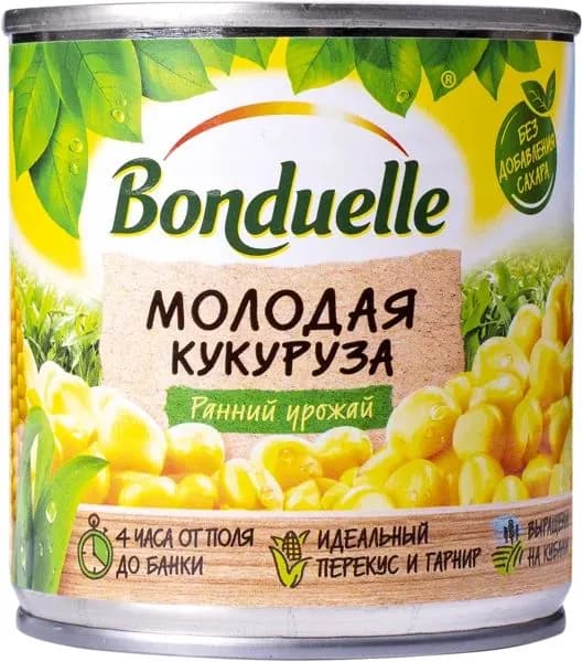 Кукуруза Бондюэль молодая Кубанские консервы ж/б, 170 г