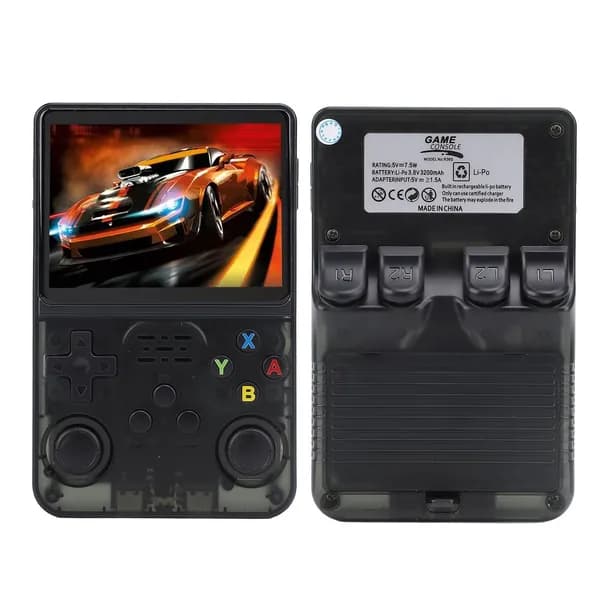 Мощная игровая консоль 3200mAh, R36S Handheld Game Console, для длинных игровых сессий
