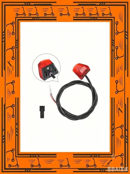 AAD0448212001 фонарь Kukirin G2 Pro LED ABS красный водонепр.