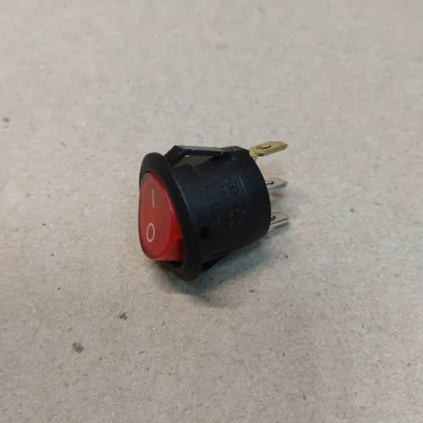 Выключатель круглый 3-pin 12A с подсветкой