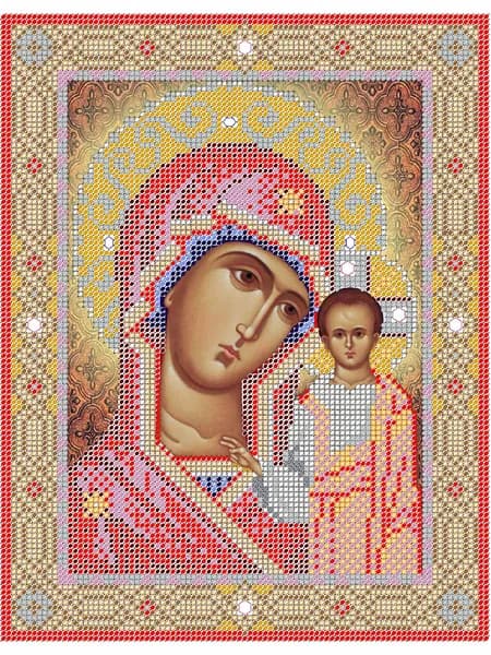 Основа для вышивки "Казанская икона Пресвятой Богородицы"