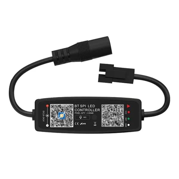 RGBIC-контроллер LED с питанием USB/12 24 В и синхронизацией с музыкой, D C - Без пуговиц