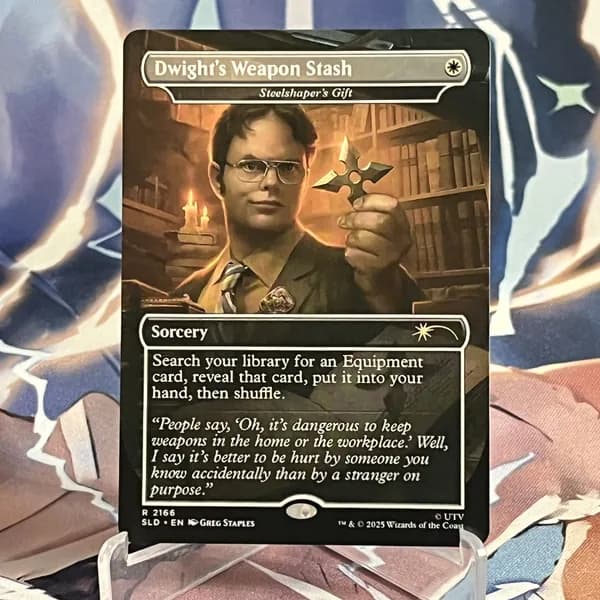 Магия сбора прокси-карт Высококачественные нефольговые карты Dwight's Weapon Stash SLD #2166