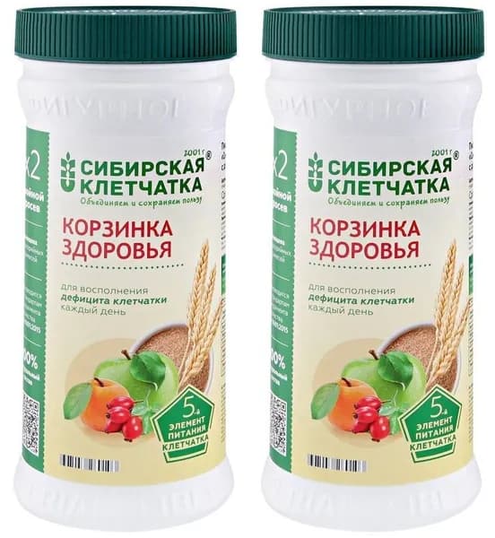 Сибирская клетчатка Клетчатка Корзинка здоровья, 280 г, 2 шт