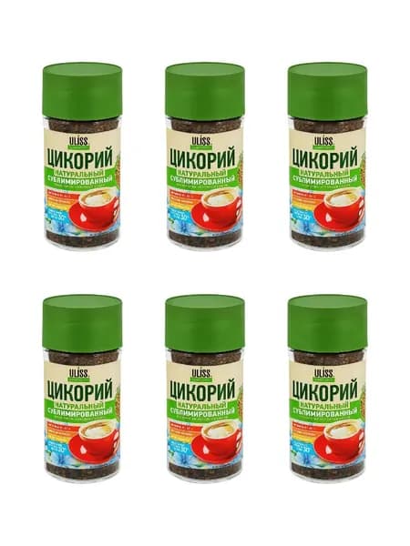 Uliss Chicory Цикорий растворимый натуральный сублимированный 85 г, 6 шт