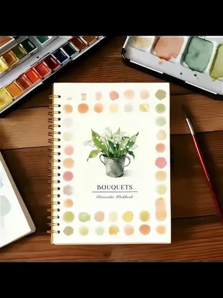 Watercolor Workbook для взрослых и детей, спираль