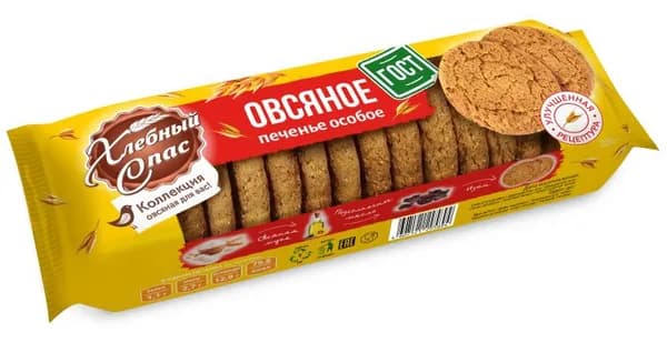 Печенье овсяное Особое ГОСТ, 250 г Хлебный спас