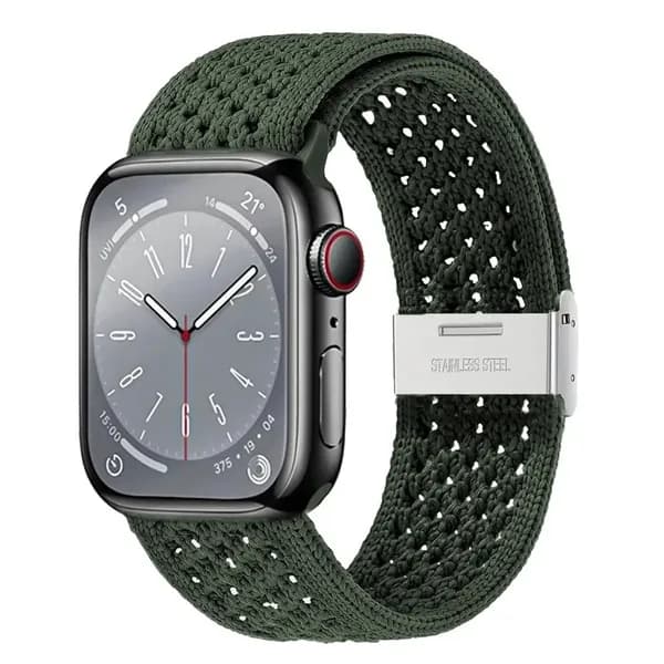 Тканевый ремешок для apple watch 1 2 3 4 5 6 7 8 9 10 SE, Нейлоновый браслет для Apple Watch размера 38 41 40 42mm(10 серий),Магнитная пряжка