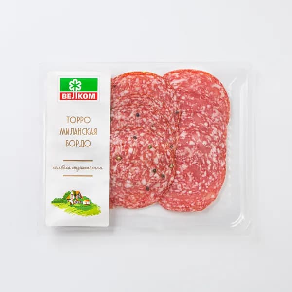 Ассорти колбас сырокопченое 90 г, Торро, Миланская, Бордо Велком, нарезка