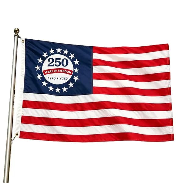 Флаг США к 250-летию независимости, вышитый, нейлон 210D, 3 5 футов