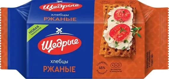 Хлебцы Щедрые Ржаные 100г