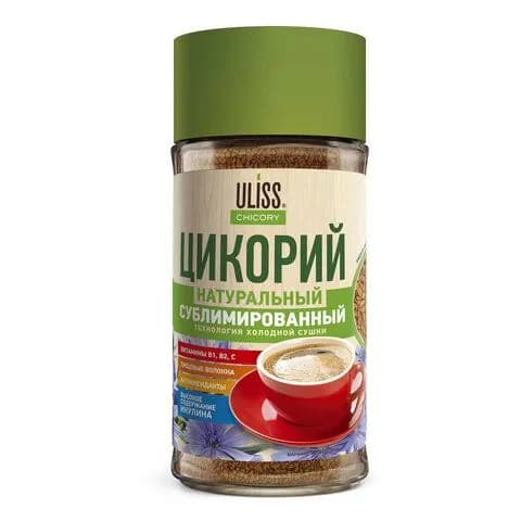 5 шт. Цикорий ULISS сублимированный 85 г, стеклянная банка