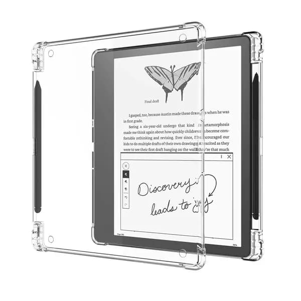 BOZHUORUI Прозрачный чехол для 10.2" Kindle Scribe Tablet (2022 и 2024 году) - Легкий ультратонкий прозрачный силиконовый гибкий мягкий задний чехол