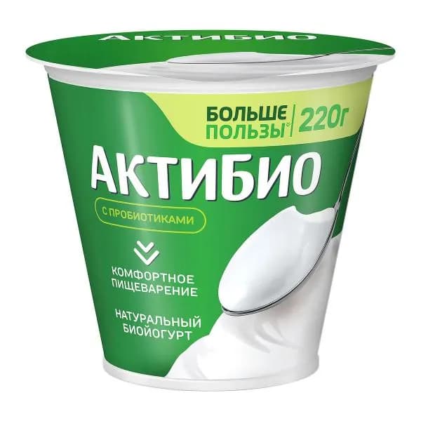 Биойогурт Актибио натуральный 3.5% 220г