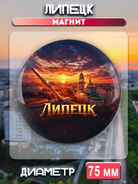 Магниты Липецк. 1 шт диаметром 75 мм.