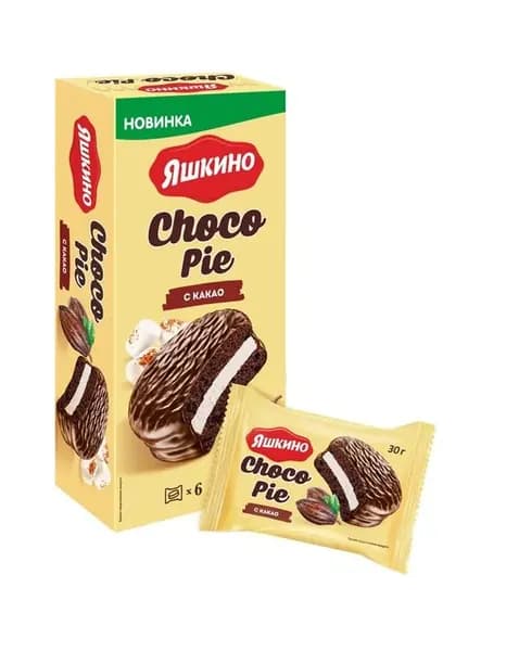 Яшкино Печенье Choco Pie какао, 180 г /