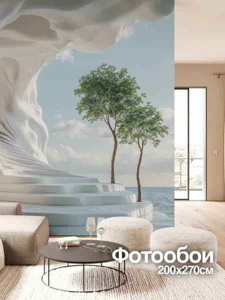 Флизелиновые фотообои 3d в спальню и зал природа