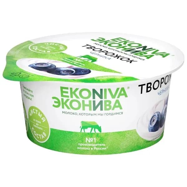 Творожок ЭкоНива с черникой 5%, 125г