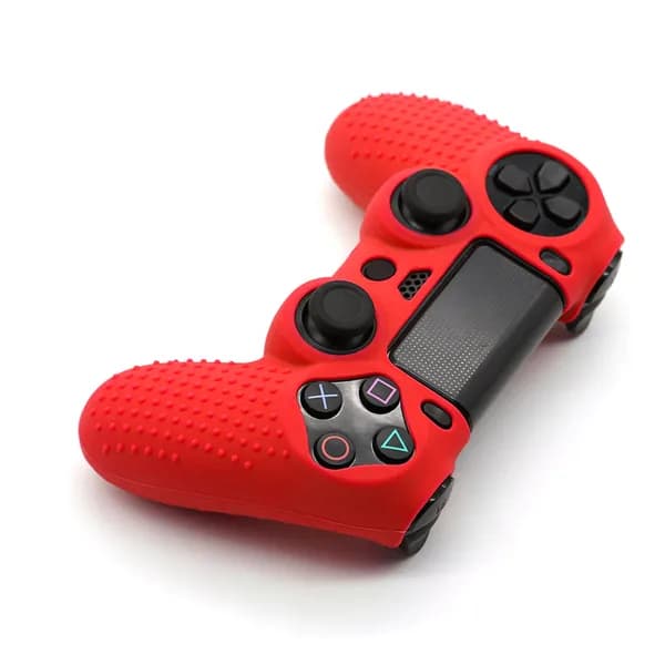 Силиконовый чехол для геймпада PlayStation 4, PS4 Pro и PS4 Slim, красный