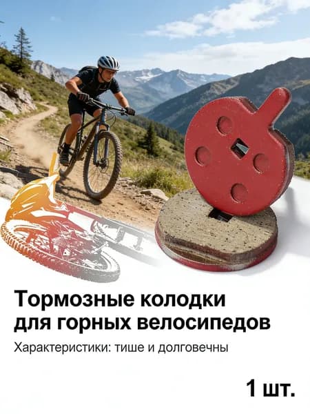 Тормозные колодки, износостойкий металл, полимер, дисковые тормозные колодки, 1 комплект