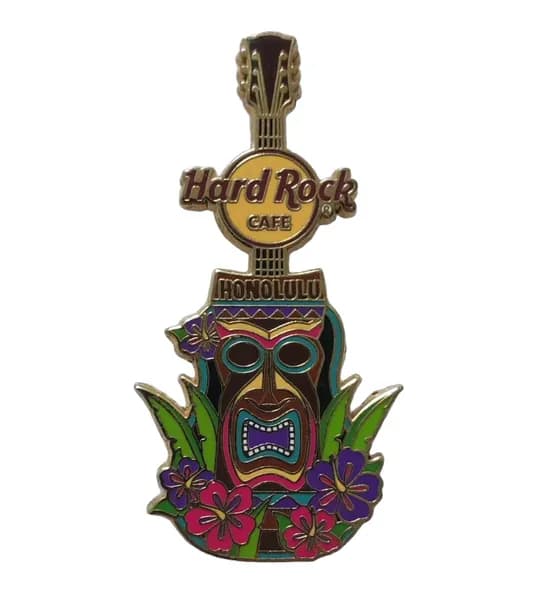 Значок Hard Rock Cafe Honolulu 2008 Core Tiki Guitar