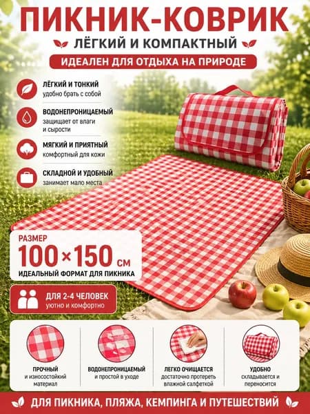 Плед жаккардовый, непромокаемый , Нетканое волокно, 150 см х 100 см