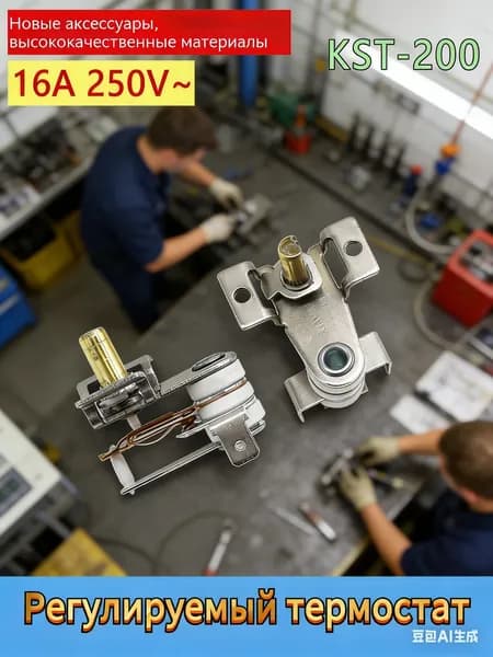 Термостат биметаллический KST820B (T250, 250V, 16A, вал 14 мм)