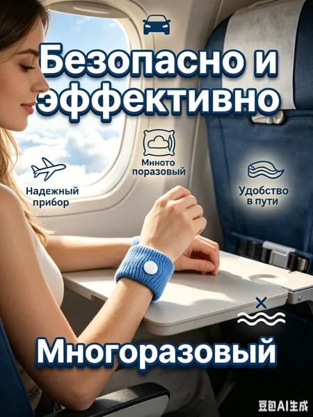Акупунктурный браслет от морской болезни 2 шт для комфортных поездок в дороге и на отдыхе