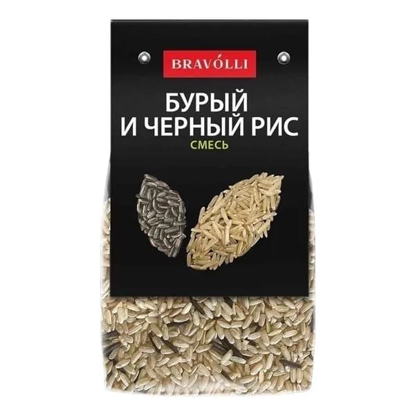 Смесь риса Bravolli Бурый и черный 350 г