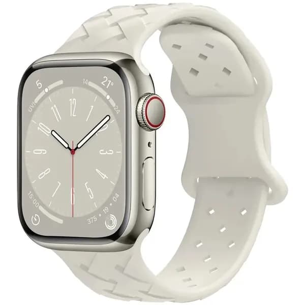 Силиконовый ремешок для Apple Watch Band Ultra 49мм 44мм 40мм 45мм 41мм 38мм 42мм, спортивный плетеный браслет-петля для iWatch Series 9 8 7 6 3