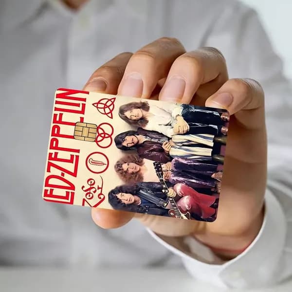 LED ZEPPELIN Лед Зеппелин Группа Наклейка на банковскую карту, водостойкая антицарапинная защитная