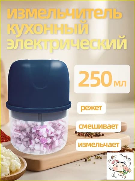 Измельчитель электрический кухонный, от ИДЕИ ЖИЗНИ, Беспроводная зарядка через USB, 250 мл