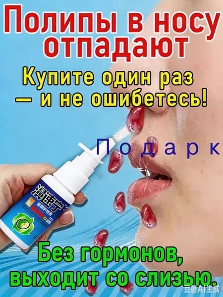 Спрей от полипов в носу быстрое облегчение дыхания!