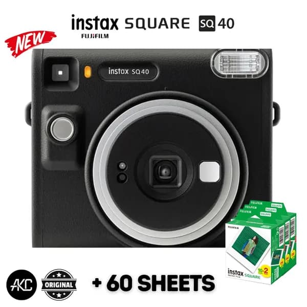 Фотоаппарат мгновенной печати Fujifilm Instax SQ40 + Ремешок + Аккумулятор + 60 Пленка