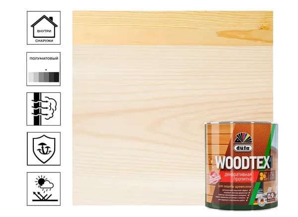 Пропитка "Dufa" WOOD TEX бесцветная 0,9л