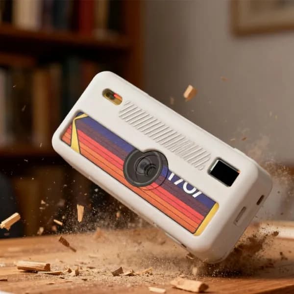 Силиконовый чехол для камеры Kodak Charmera (брелок), защита от падений и царапин, серый