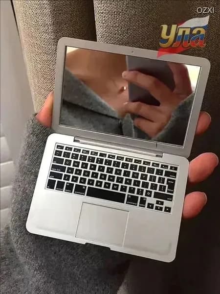 Зеркало гримерное, 6.5 см х 2 см, 1 шт