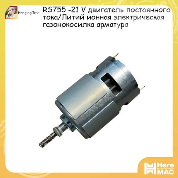 RS755 -21 V двигатель постоянного тока/Литий ионная электрическая газонокосилка арматура