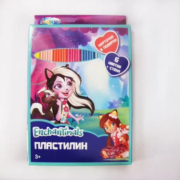 Пластилин "Enchantimals", 6 цветов, 120 гр, стек, картинка