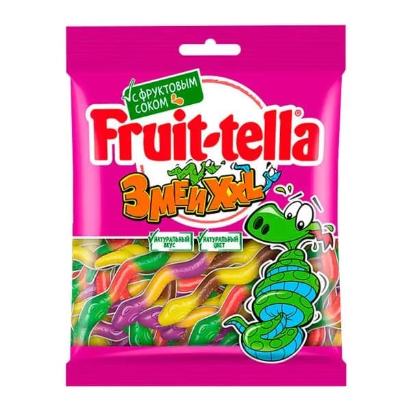 Жевательный мармелад Змеи XXL Fruit-Tella 70г