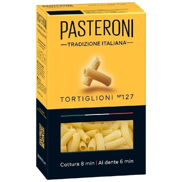 Макаронные изделия PASTERONI TORTIGLIONI №127 / Тортильони 400г