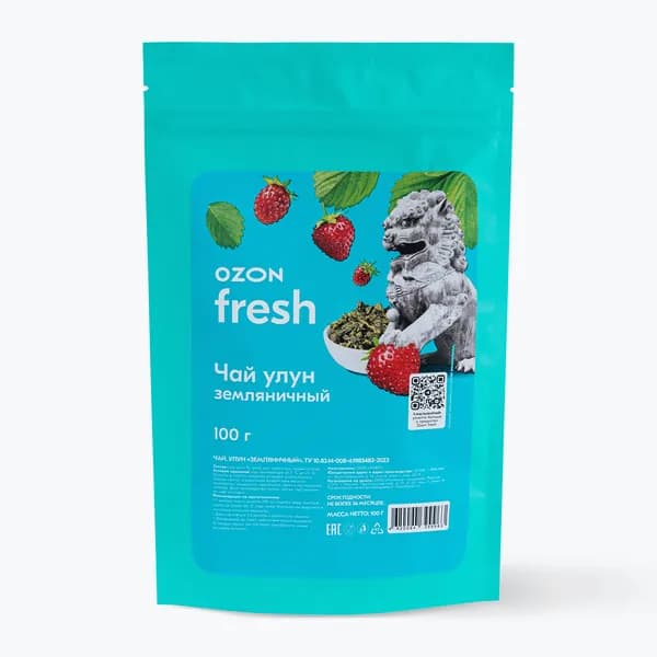 Чай земляничный улун Ozon fresh, 100 г